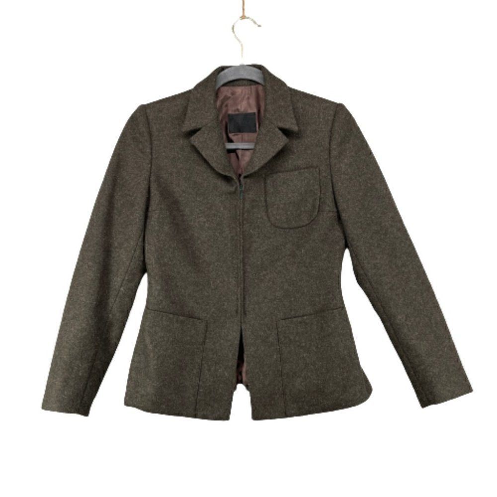 Divina Italian Blazer Wool Blend Size 8 Brown